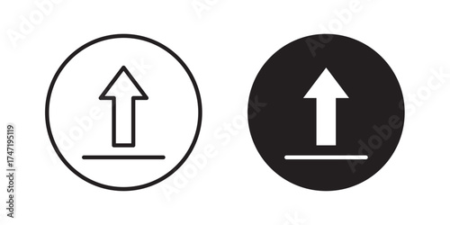 Upload Icon.  data, file to cloud. add button . modern graphic element for UI, infographic, icon. Vector illustration with stroke and fill on a white background.