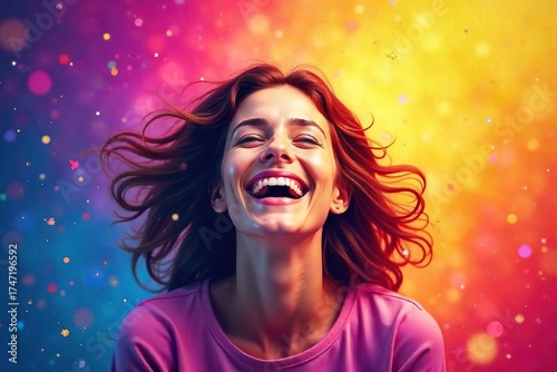 Vibrant Colorful Joy A Positive Energy Image for Wellbeing and Emotional Health