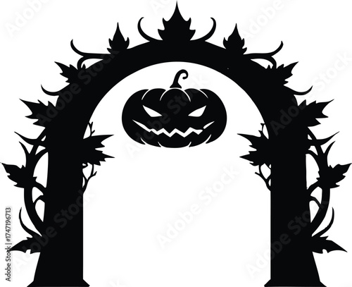 Gargantuan Jack O Lantern Archway Silhouette