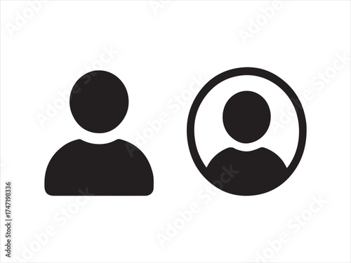 Simple user profile icon representing a person s account or avatar isolated on transparent background