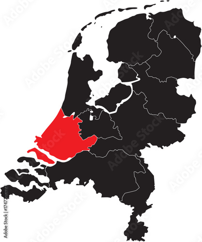 South Holland Province on The Netherlands