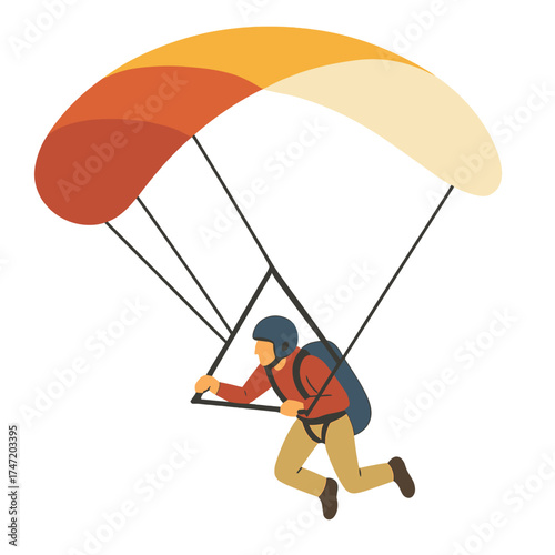 Soaring on a paraglider for extreme sports and adventure travel