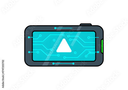 Minimal icon of a sci-fi wearable badge — no background, no shadow PNG