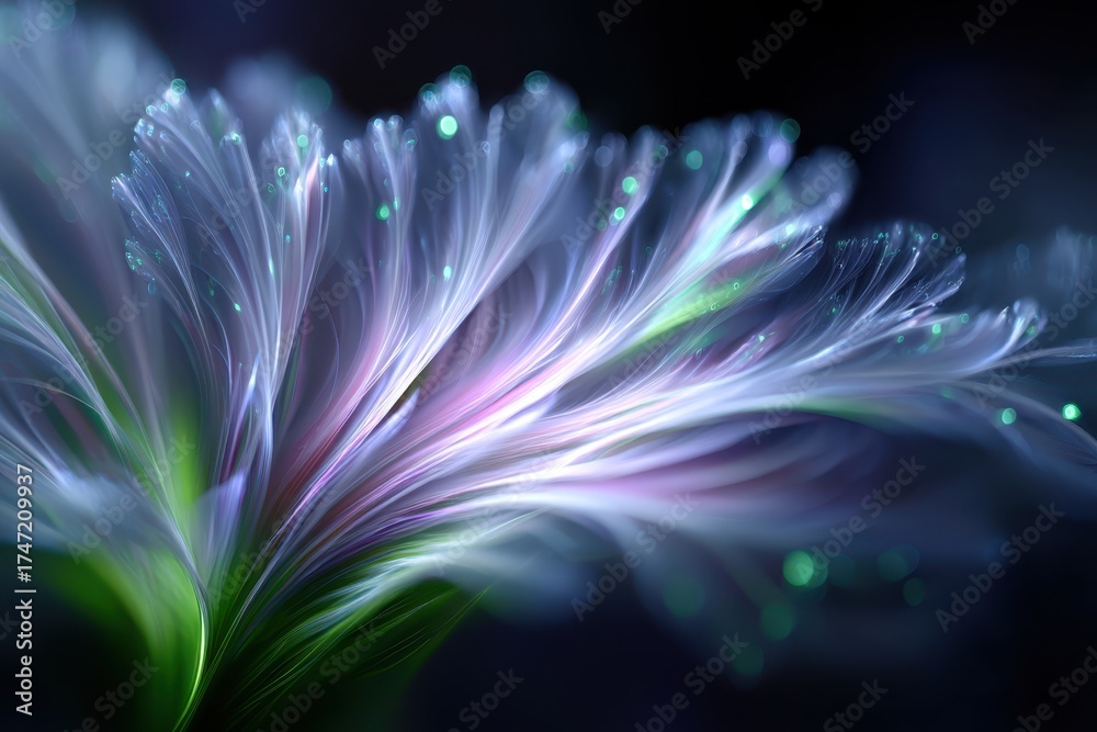 custom made wallpaper toronto digitalElegant flower with glowing petals in soft colors against a dark