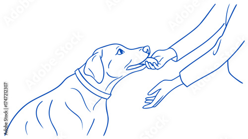 A Heartwarming Moment in a Simple Line Art Illustration