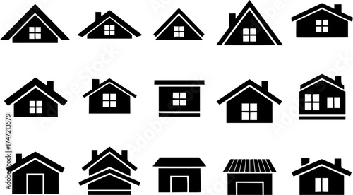 House roof silhouette, House roof, Roof, Roof clipart, Roof silhouette, House roof vector set, House roof icon, House roof logo
