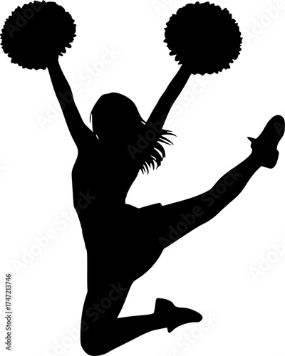 Cheerleader silhouette, Cheerleader Cut Files, Cheer, Cheer Girls Silhouette Bundle, Cheerleader silhouettes, Cheerleader girl vector 