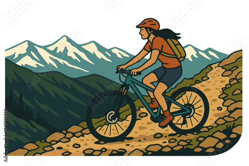 A woman relishes the first rideable window above Jones Pass on Colorado's Continental Divide Trail, and as the high alpine snow melts, rocky singletrack emerges on the Rockies for a brief period
