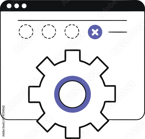 Settings Gear Cog, Configuration Control Preferences Vector Icon