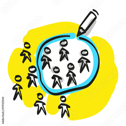 Icon, Symbol Kundensegmentierung