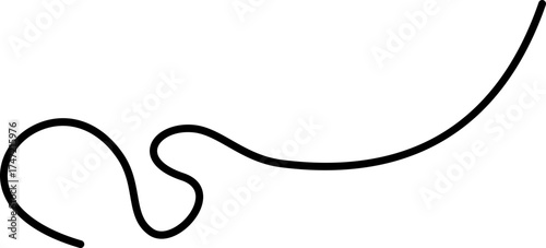 Freeform chaotic line with unpredictable curves and motion.
