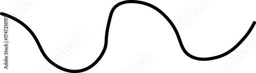 Abstract curve with a modern, fluid shape and freeform motion.