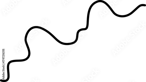 Freeform stroke with soft irregular curves, displaying an organic and artistic motion.