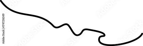 Delicate zigzagging wave with irregular undulations and a smooth organic flow.