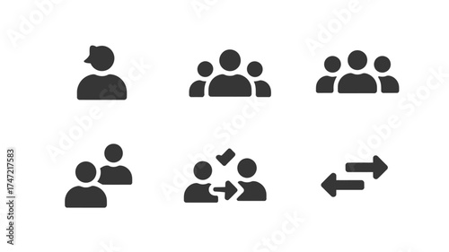 "Human Interaction and Community: A Collection of Icons Representing People, Groups, Communication, Collaboration, and Social Connections"