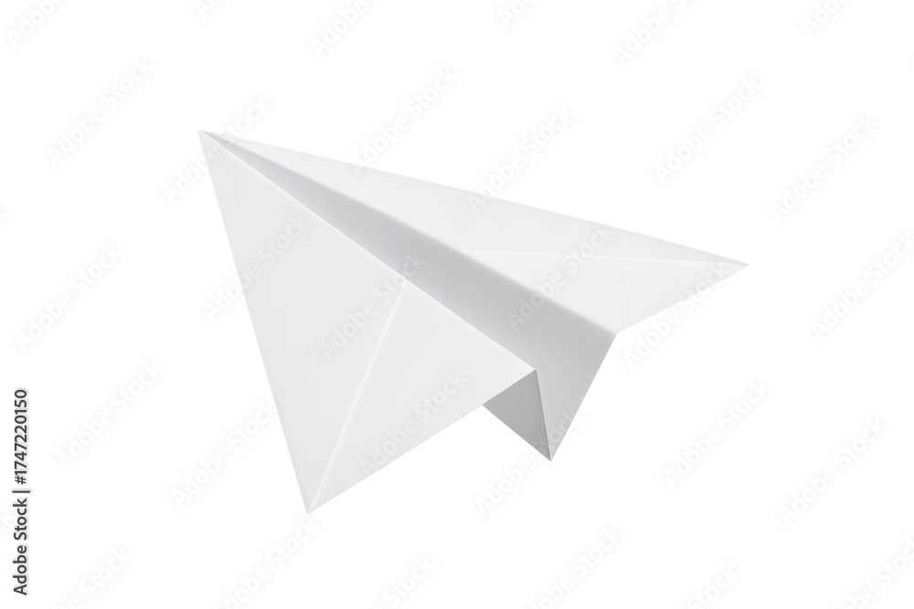 Fototapeta premium White paper airplane flying representing communication and travel