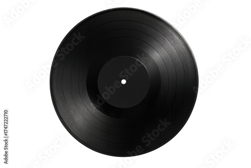 Black vinyl record disc for analog music playing