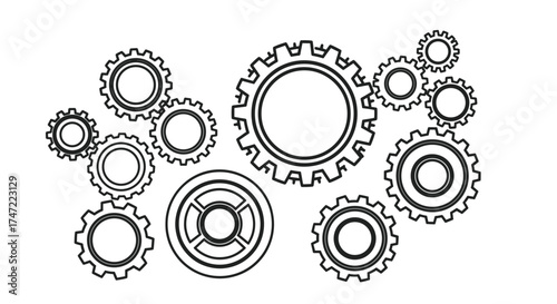 Gears mechanism engineering technology machine cogwheel teamwork industry engine mechanical design system concept