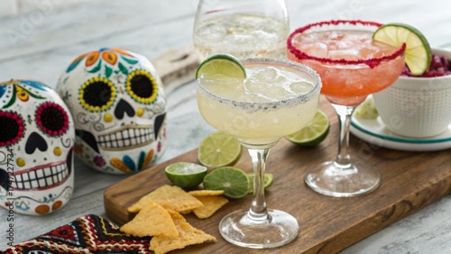 Margarita cocktails for Day of the Dead