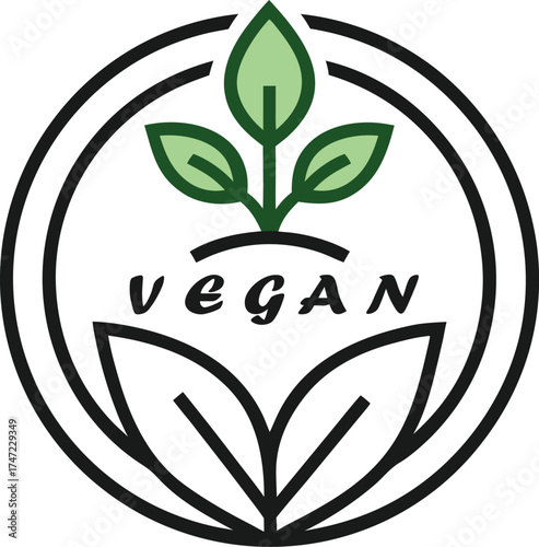 vector illustration of a green plant