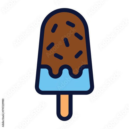 ice cream lolly icon for illustration