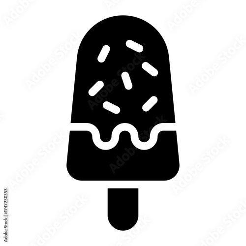 ice cream lolly icon for illustration
