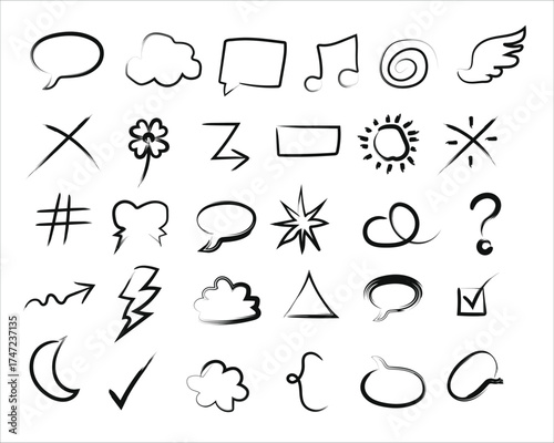 Hand drawn vector background design element vector illustration
