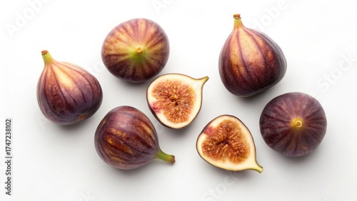 Figs on a white table top view