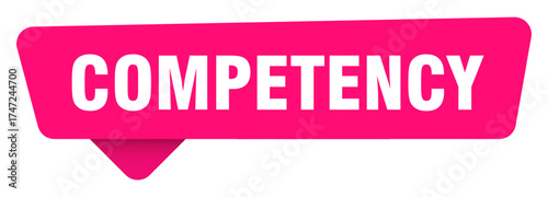 competency magenta sticker isolated on transpatent background. competency sign