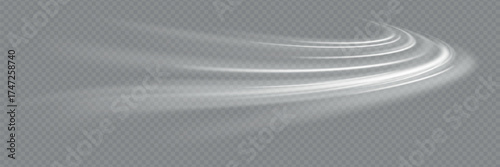 Stream of fresh wind png. Imitation of the exit of cold air from the air conditioner. Cold winter wind texture. Holiday vector blizzard. Christmas effect of a cold blizzard. Vector PNG.