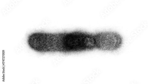 Black spray paint line, speckled no background PNG