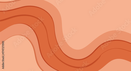 Soft Monochromatic Waves: Layered Abstract Terracotta Background