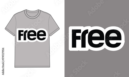 Gray t shirt with free text graphic gray backgrounds mockup