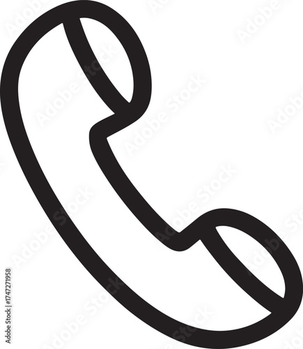 Telephone Handset Icon Communication Device Old Phone line