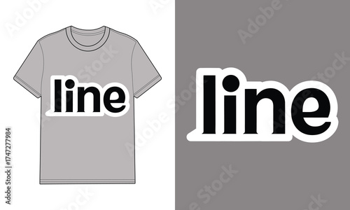 Gray T Shirt with Text Graphic Design t-shirt clothing