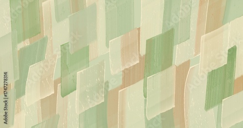 Organic abstract artwork inspired by misty forest light and gentle balance, bringing warmth and tranquility to nature-focused designs.