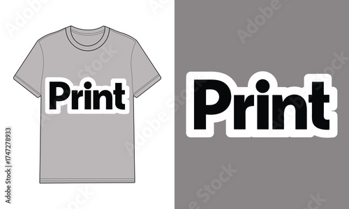 Gray t shirt with text print graphic gray clothing apparel