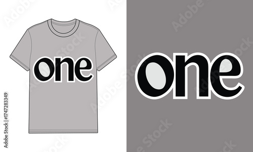 Gray t-shirt with text graphic spelling one apparel