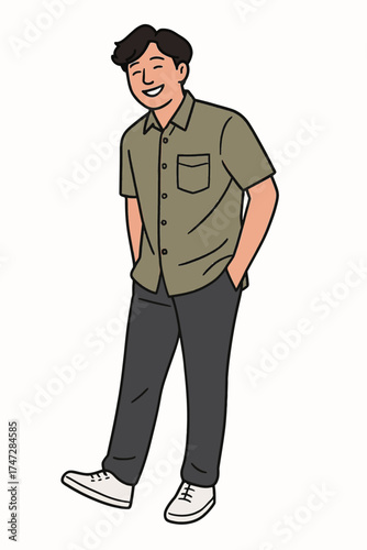 man stand with style