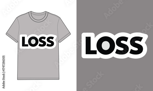 Grey t shirt with text graphic apparel clothing