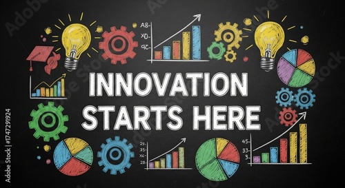 A creative illustration showcasing innovation and growth in a modern business environment.