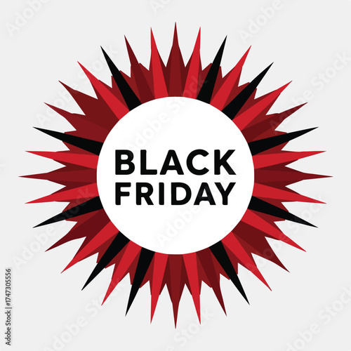 Black Friday Sale Burst Explosive Discount Offer Advertisement Graphic