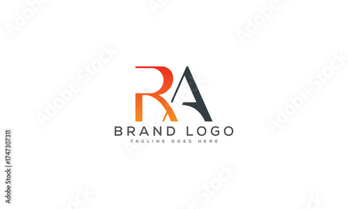 letter RA logo design vector template design for brand.