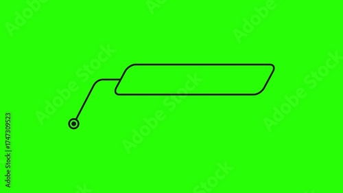 caption box line template callout with green background