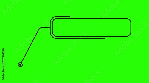 callout text line with green screen