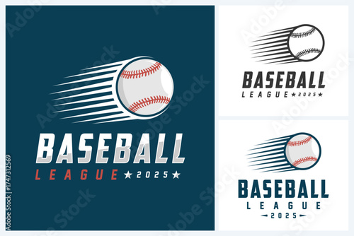 Baseball logo sport design vector template, baseball icon sport emblem vector, baseball tournament logo badge design vector illustration
