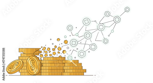 Digital transformation of finance and investment with blockchain technology, Generative AI.