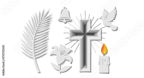 Vector art of religious symbols