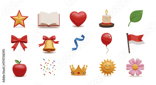 Vector art of collection of icons and symbols