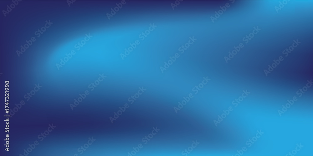 Fototapeta premium Simple Blue gradient studio room, abstract background pattern, walls and floor reflect neon lights. art